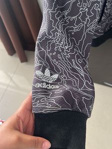 Adidas Patterned Zip-Up Hoodie