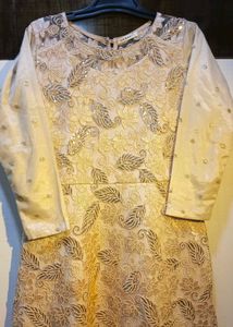 Elegant Gold Lace Gown