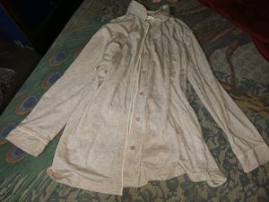 Neutral Button-Down Tunic