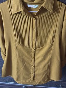 Vintage Mustard Button-Down