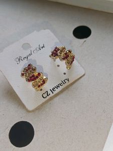 Red Stone Wala Earrings For Girl And Women