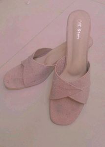 Pink Glitter Mules