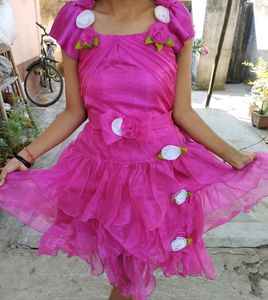 cute pink barbie frock