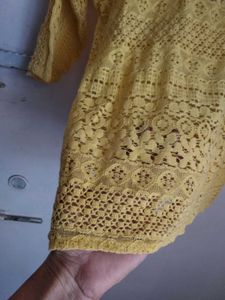Beautiful Yellow Lace Top