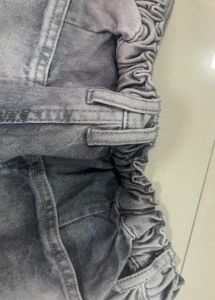 Grey Wash Cargo Pants