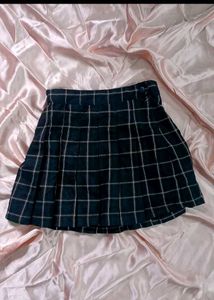 Gothic Pleated Checkered Skirt