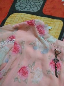 Pink Silki Top... Little Threads Are Open