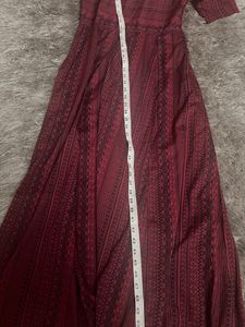 Maroon Long Dress For Women