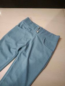 Light Blue High-Waisted Pants
