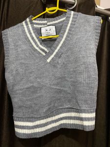 Gray Knitted Vest