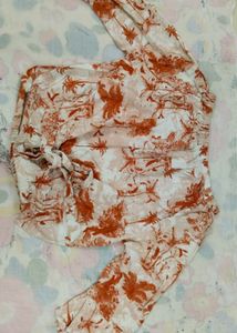 Boho Print Off-Shoulder Top