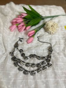 Two Sets Of Oxidised Necklaces