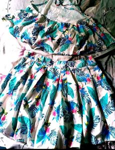 Tropical Print Two-Piece Set