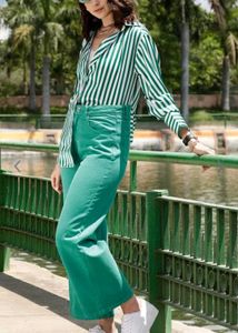 💚Brand New Street9 Green Wide Leg Jeans