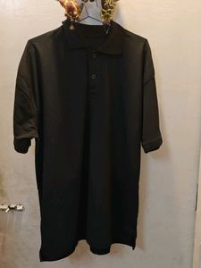 🖤 Men’s Black Polo Neck T-Shirt | Size XL (40-42)