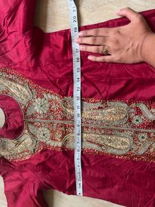 Dec Sale🔥 30 Yrs Old Maroon  Silk Anarkali Suit