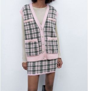 ZARA Sweater Vest & Skirt Set