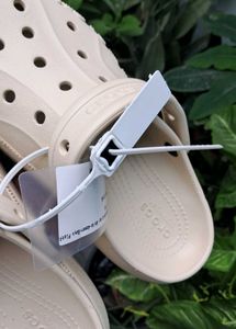 Beige Platform Crocs