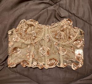 Floral Lace Bustier Top