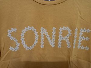 Yellow &#39;Sonrie&#39; Tee