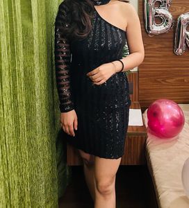 Sparkling One-Shoulder Mini Dress