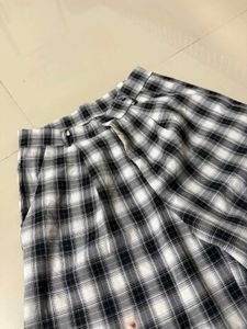 Plaid Wide Leg Pants