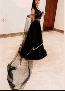 Black Net Lehnga