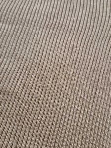 Beige Ribbed Knit Top