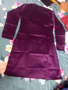 Men&#39;s Purple cotton silk Kurta