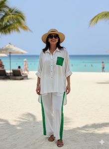 💚 Thrift Alert! Emerald Stripe Co-ord 🤩