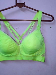Neon Yellow Sports Bra