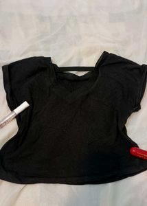 Black Open Back Top