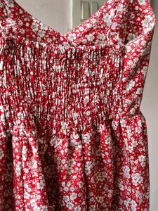 Red Floral Dress