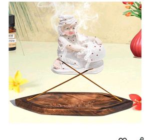 Wood Boat Shape Incense Holder