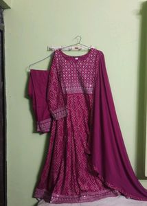 New/Unused  Jaipuri Anarkali Full Set