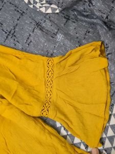 Stylish Yellow High-Low Tunic Top