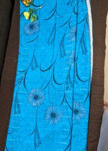 Shining Type - Beautiful Blue - Grey Combo Saree