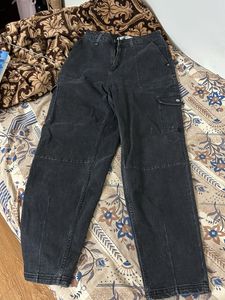 Black Wash Cargo Jeans