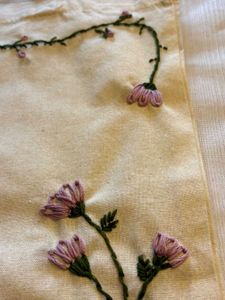 Floral Embroidered Tote Bag