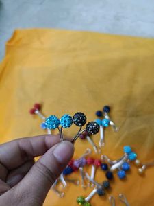 Colorful Crystal Hijab Pins 4 Pin