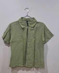 Westside Stripped Green Shrug /Shirt
