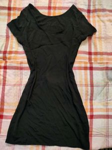 Black Studded T-Shirt Dress