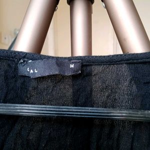 Black Lace above Knee length Dress