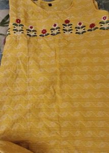 Yellow Embroidered Dress