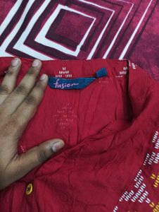 Red Printed Dress(Used 2 Times)