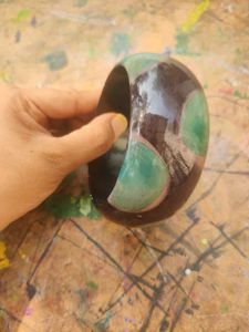 Polka Dot bangle in blue and black