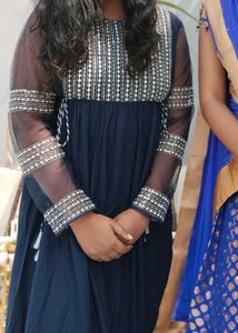Navy blue anarkali