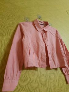 Pink Crop Shirt