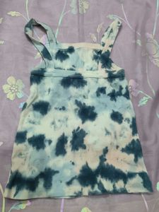 tie-dye ribbed tank top