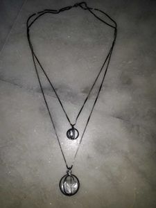 Black Pendant Chain 2 Layer